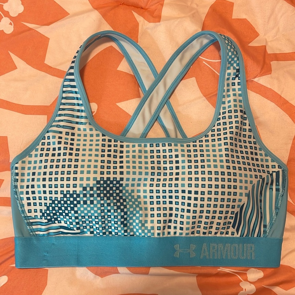 Under Armour Mid Crossback Sports Bra, size L